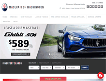 Tablet Screenshot of maseratiofwashington.com